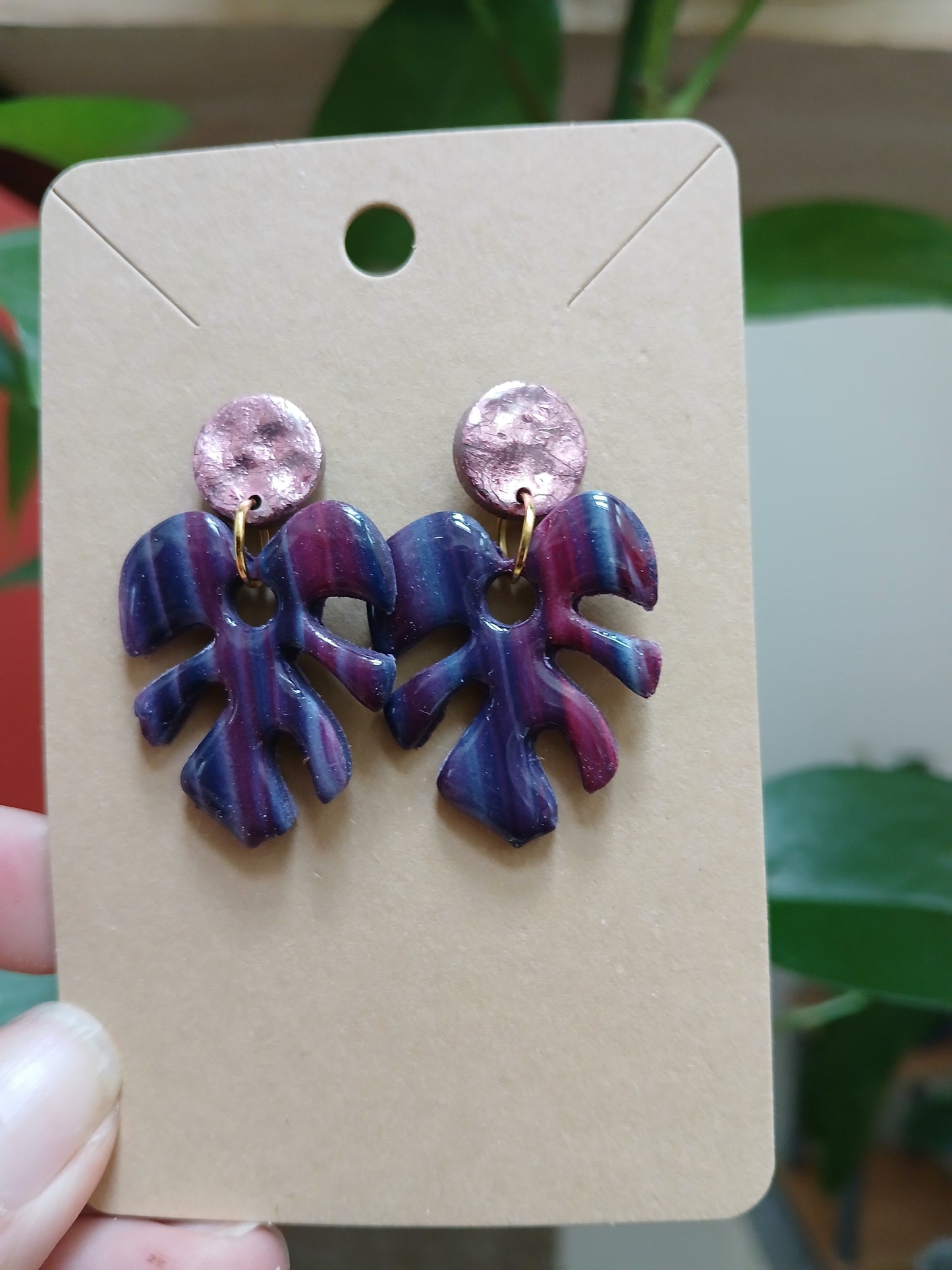 Boucles d'oreille en pâte polymere