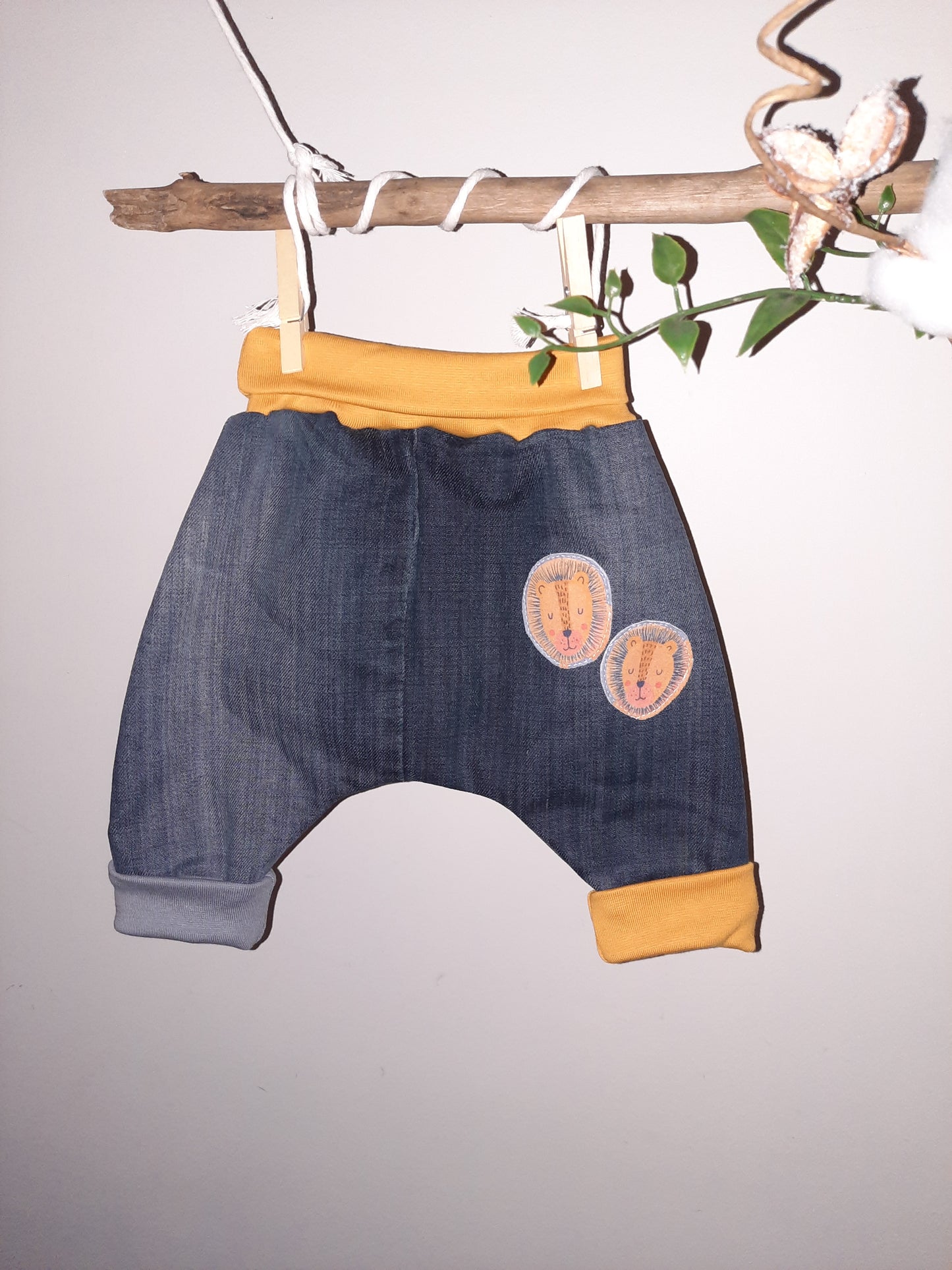 MAE le pantalon sarouel évolutif garçon 3/12 mois, plusieurs coloris, main en france