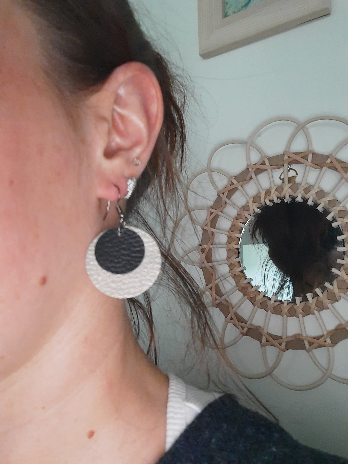 Boucles d'oreilles en simili cuir