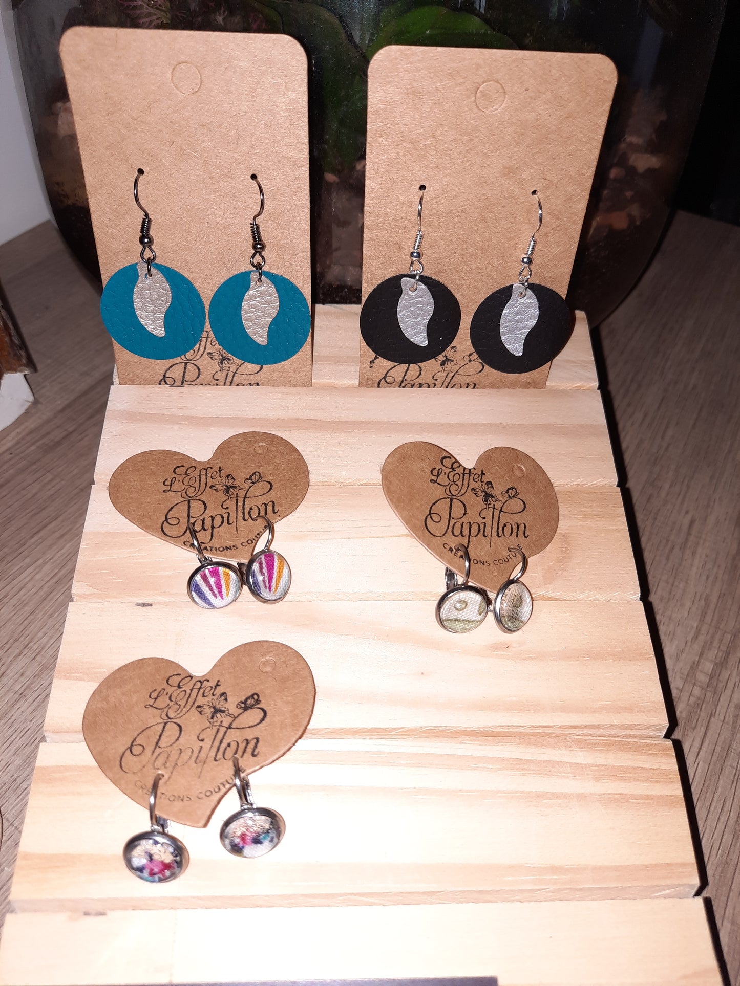 Boucles d'oreilles en simili cuir