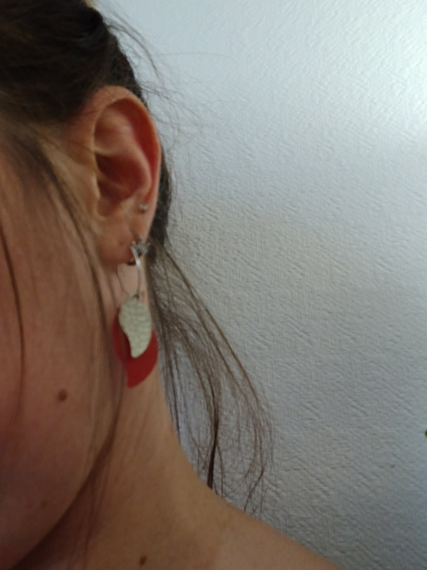 Boucles d'oreilles en simili cuir